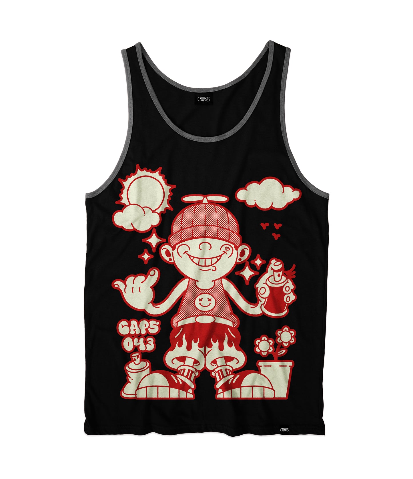 CAPS 043- STREET TANKTOPS BLACK