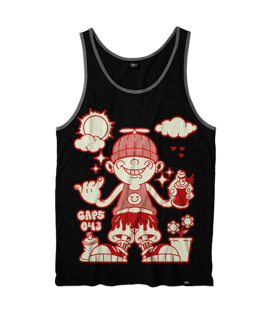 CAPS 043- STREET TANKTOPS BLACK