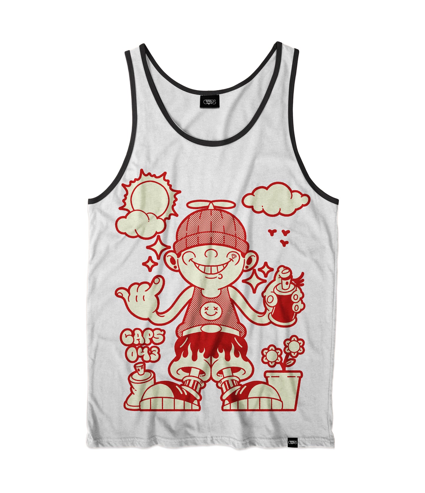 CAPS043- STREET TANKTOPS WHITE
