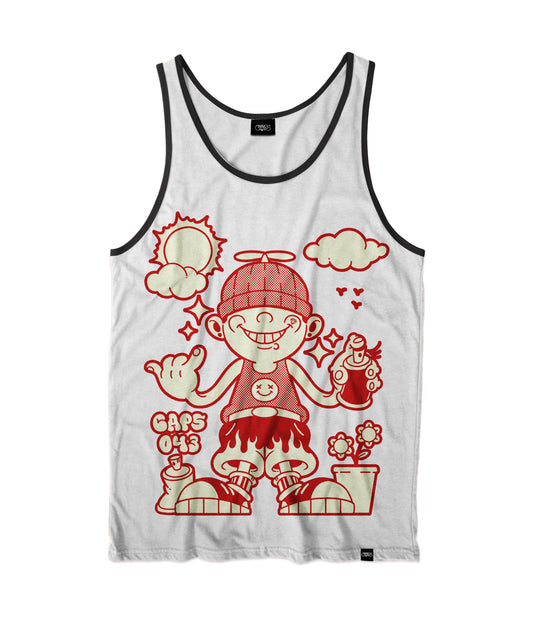 CAPS043- STREET TANKTOPS WHITE