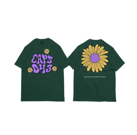 CAPS043-SUNFLOWER GREEN TEE