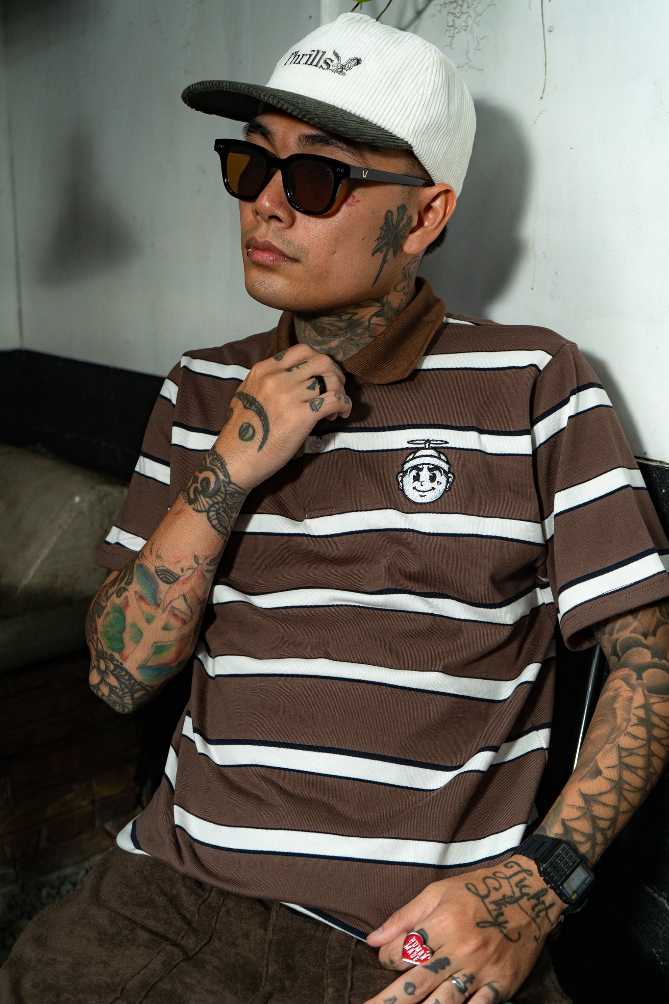 CAPS 043- BROWN POLO SHIRT