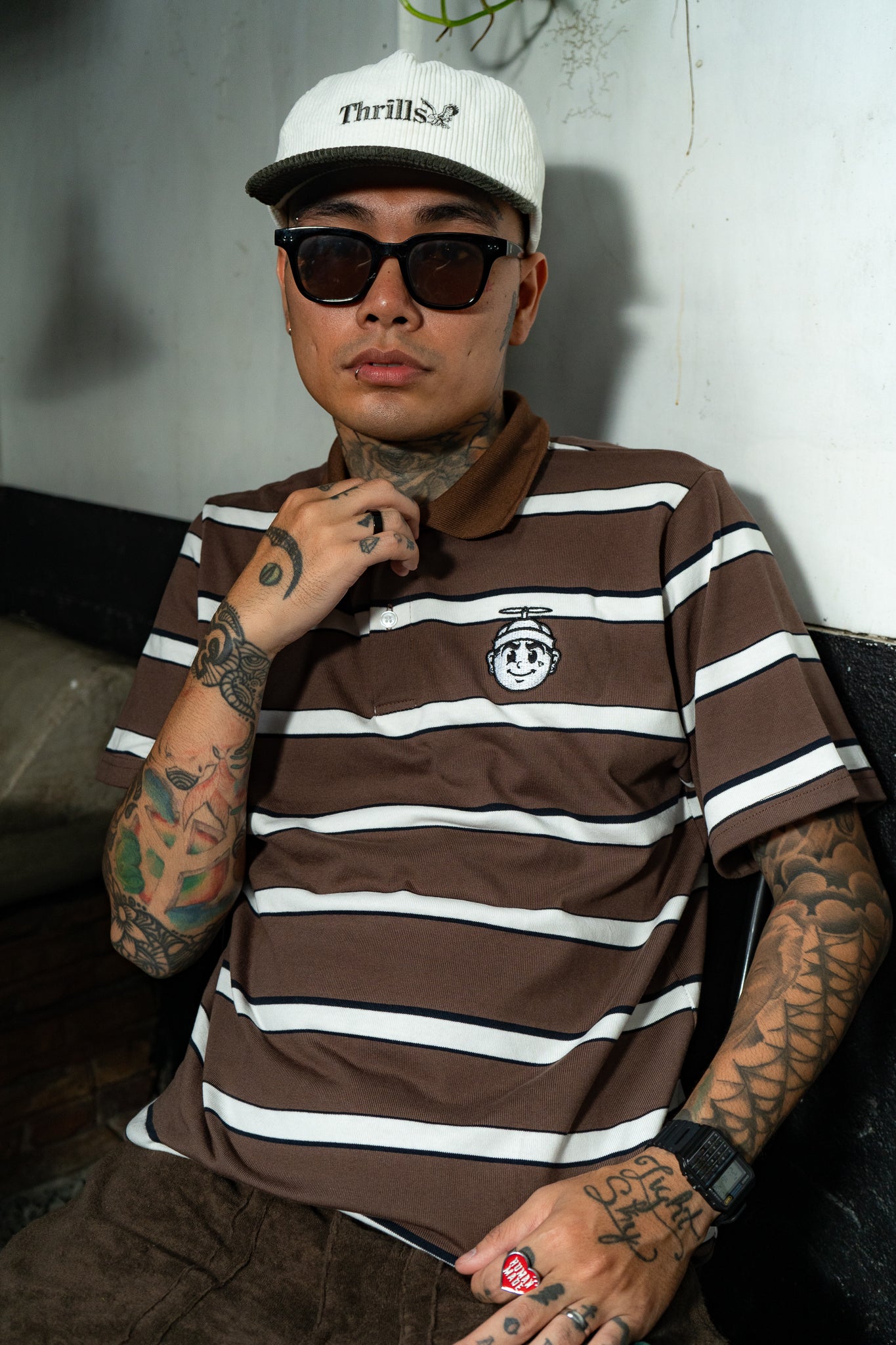 CAPS 043- BROWN POLO SHIRT