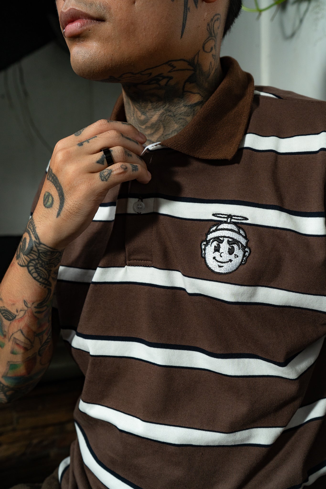 CAPS 043- BROWN POLO SHIRT