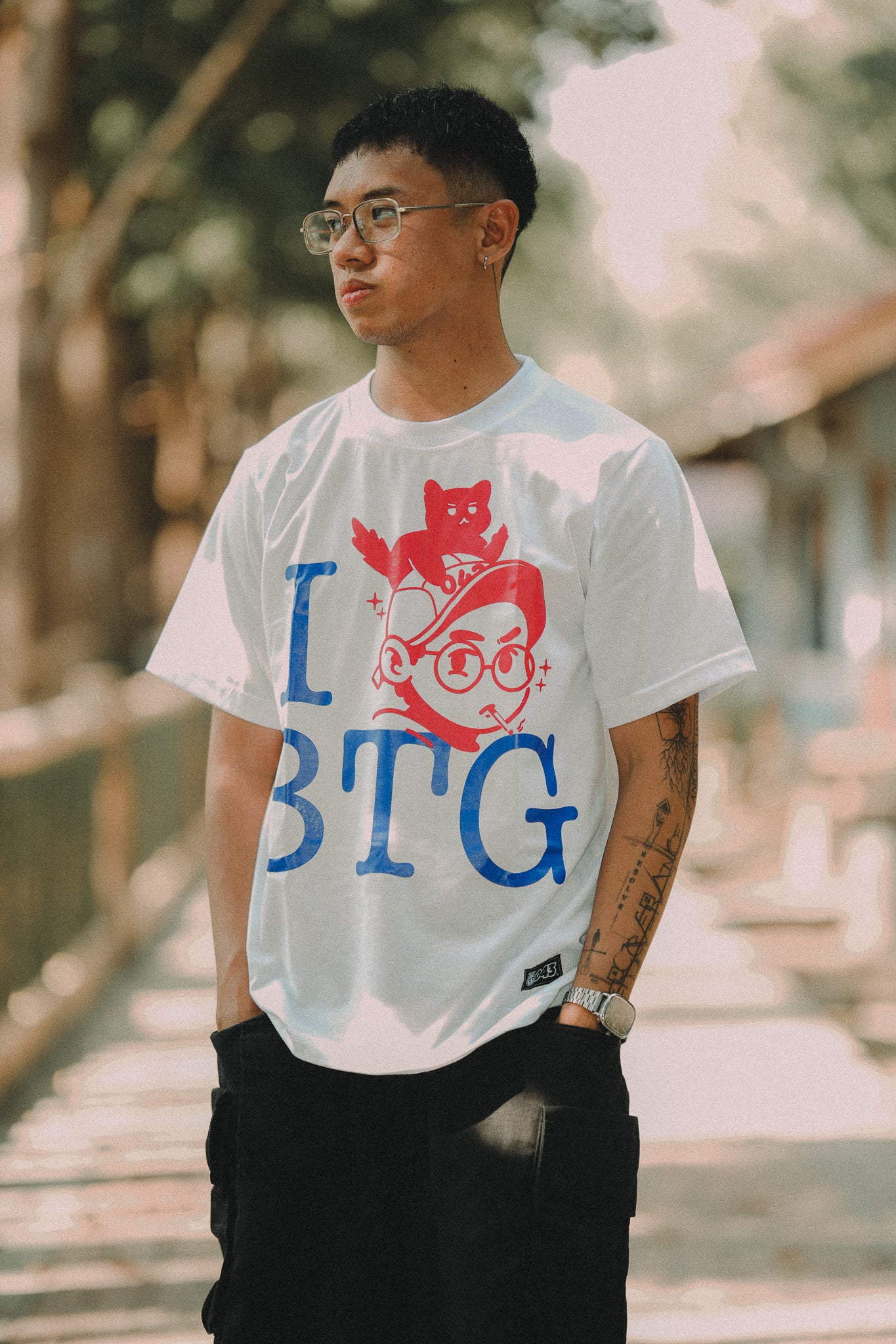 CAPS 043- BTG SHIRT WHITE